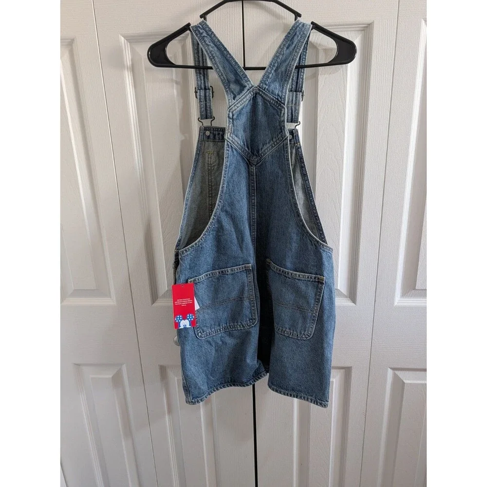 NWT Old Navy x Disney Girls Denim Shortalls Minnie Mouse XXL 14